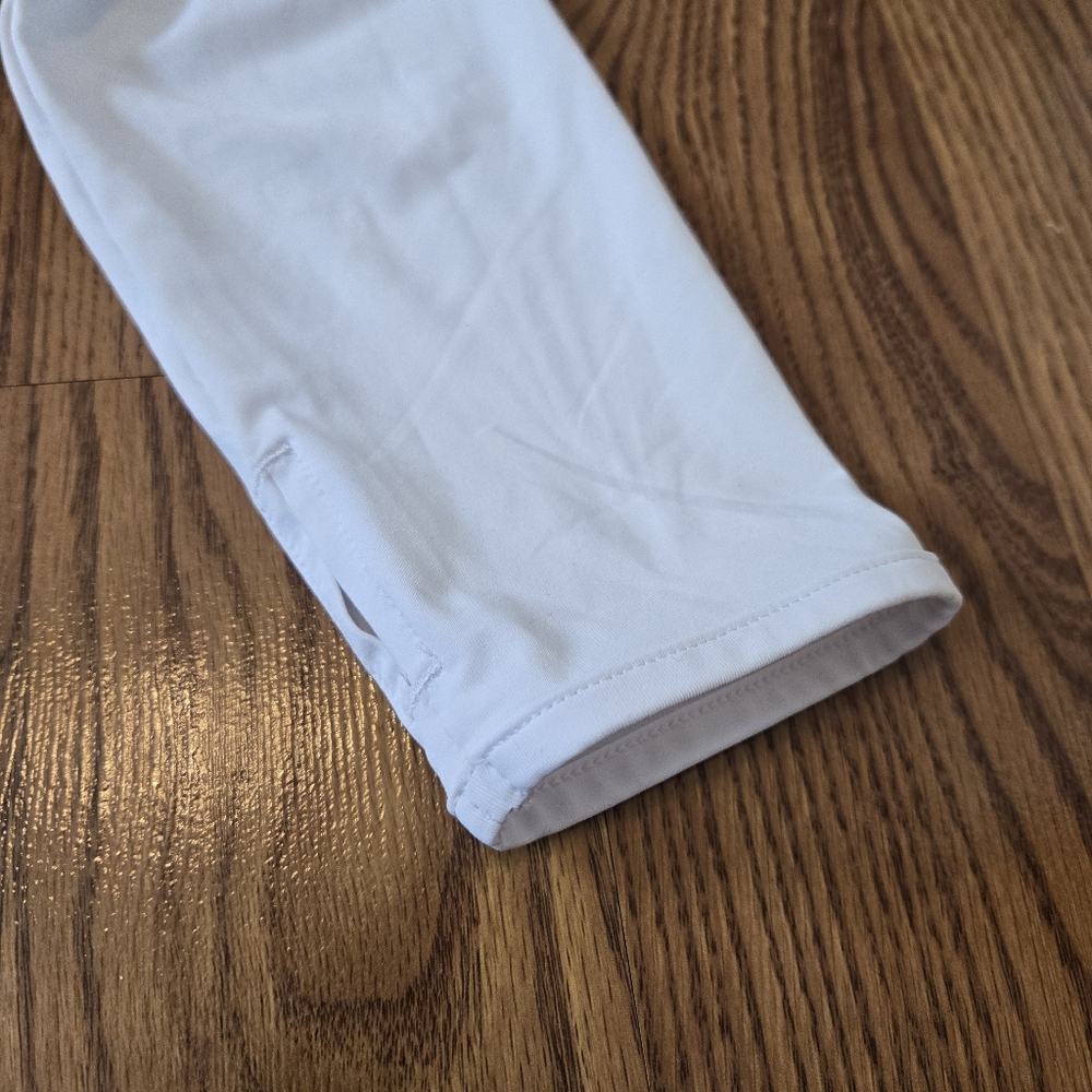 GYMSHARK White Long Sleeve Crop Top Active Cropped Stretch Gym Yoga Outdoor M - Picture 7 of 9